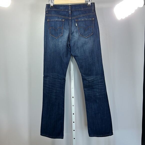 LEVI’S Women’s Contour Boot Eco Sustainable Denim Distressed Jeans Blue Size 6M - Picture 10 of 16